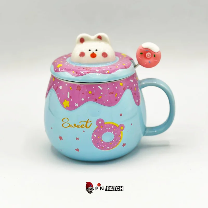 ماگ سرامیکی طرح دونات و خرگوش