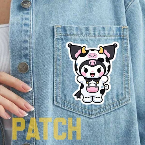 استیکر پارچه ای کرومی گاوی طرح 33